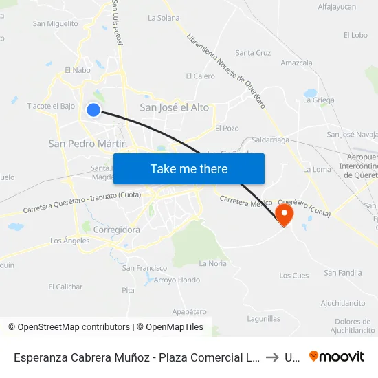 Esperanza Cabrera Muñoz - Plaza Comercial Loarca to Upq map