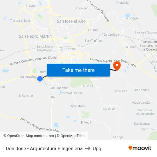 Don José - Arquitectura E Ingeniería to Upq map