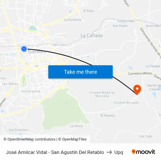 José Amilcar Vidal - San Agustín Del Retablo to Upq map