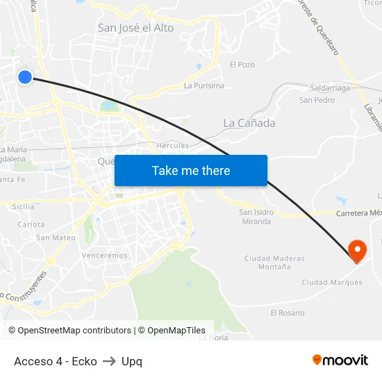 Acceso 4 - Ecko to Upq map