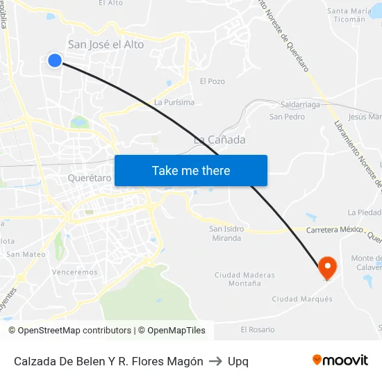 Calzada De Belen Y R. Flores Magón to Upq map