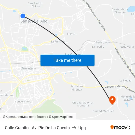 Calle Granito - Av. Pie De La Cuesta to Upq map