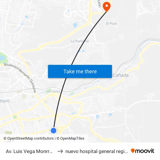 Av. Luis Vega Monrroy Y Estadio to nuevo hospital general regional imss 260 map