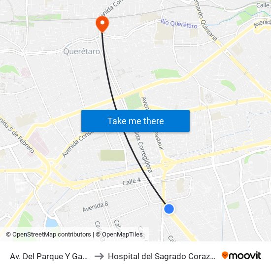 Av. Del Parque Y Garis to Hospital del Sagrado Corazon map