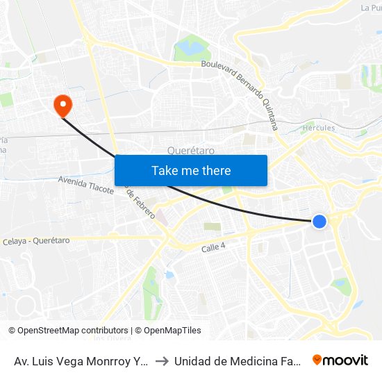 Av. Luis Vega Monrroy Y Estadio to Unidad de Medicina Familiar #9 map