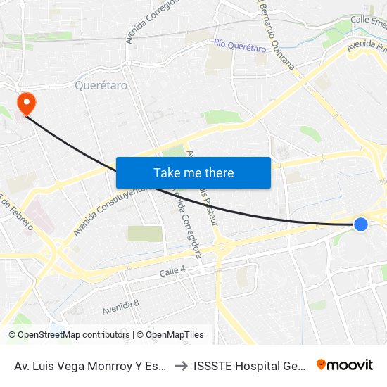 Av. Luis Vega Monrroy Y Estadio to ISSSTE Hospital General map