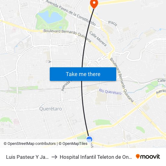 Luis Pasteur Y Jalisco to Hospital Infantil Teleton de Oncología map