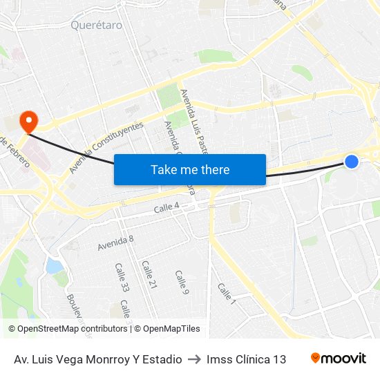 Av. Luis Vega Monrroy Y Estadio to Imss Clínica 13 map
