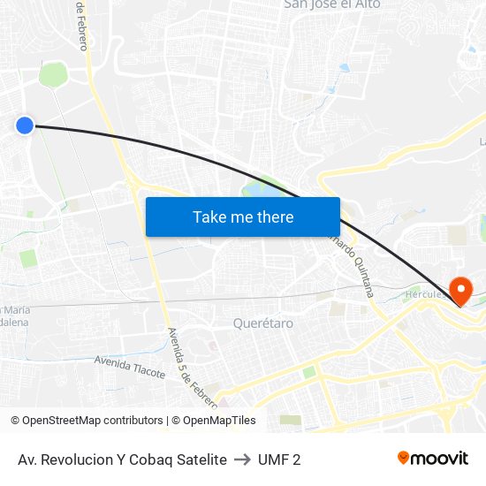 Av. Revolucion Y Cobaq Satelite to UMF 2 map