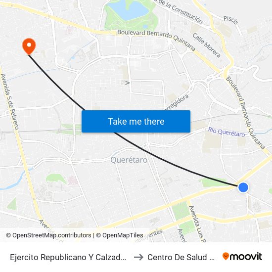 Ejercito Republicano Y Calzada De Los Arcos to Centro De Salud San Pablo map