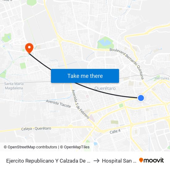 Ejercito Republicano Y Calzada De Los Arcos to Hospital San José map