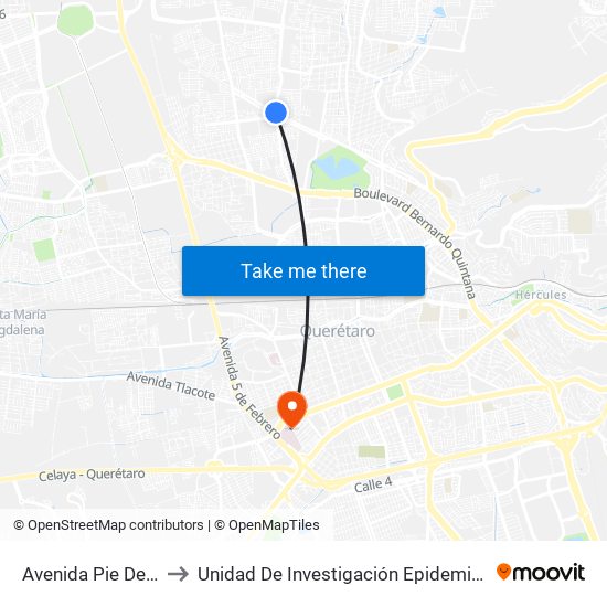 Avenida Pie De La Cuesta, 886 to Unidad De Investigación Epidemiológica Y En Servicios De Salud map