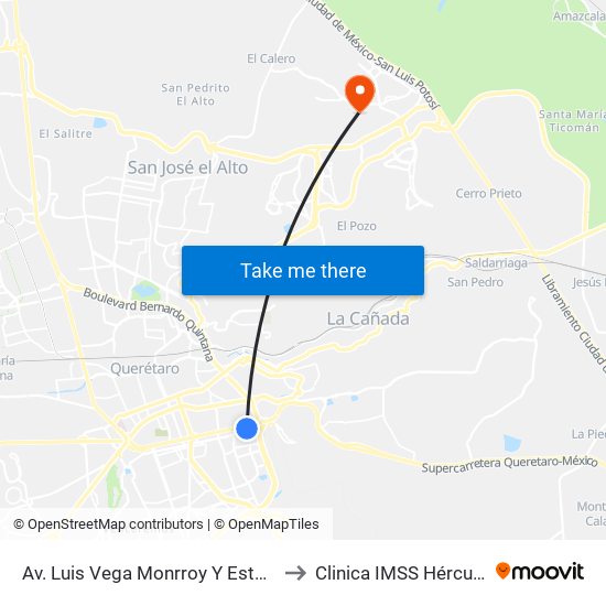 Av. Luis Vega Monrroy Y Estadio to Clinica IMSS Hércules map