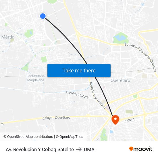 Av. Revolucion Y Cobaq Satelite to UMA map