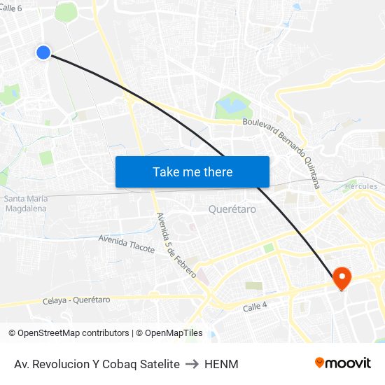 Av. Revolucion Y Cobaq Satelite to HENM map