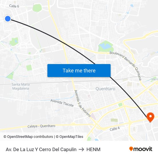 Av. De La Luz Y Cerro Del Capulín to HENM map
