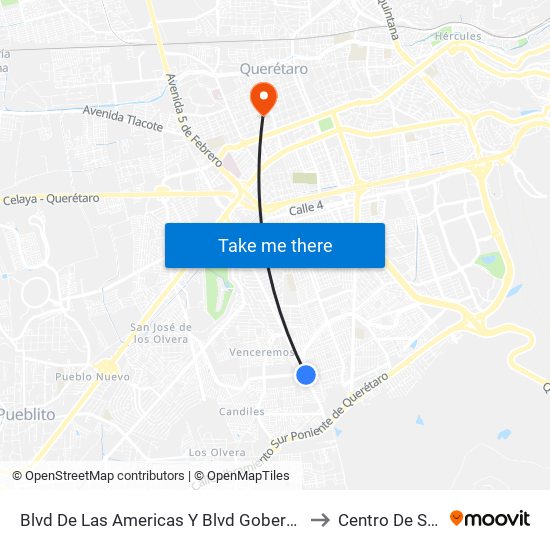Blvd De Las Americas Y Blvd Gobernadores to Centro De Salud map