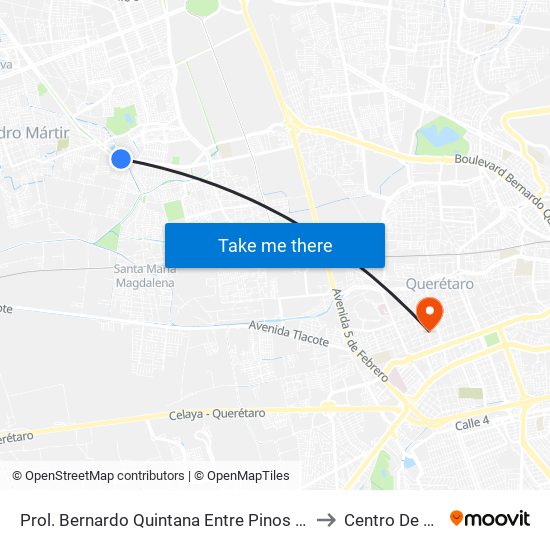 Prol. Bernardo Quintana Entre Pinos Y Berenice to Centro De Salud map