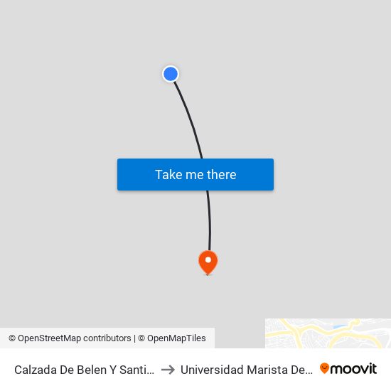 Calzada De Belen Y Santiago Del Río to Universidad Marista De Querétaro map