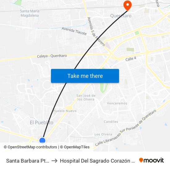 Santa Barbara Pte-Ote to Hospital Del Sagrado Corazón De Jesús map