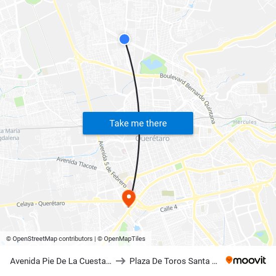 Avenida Pie De La Cuesta, 886 to Plaza De Toros Santa María map