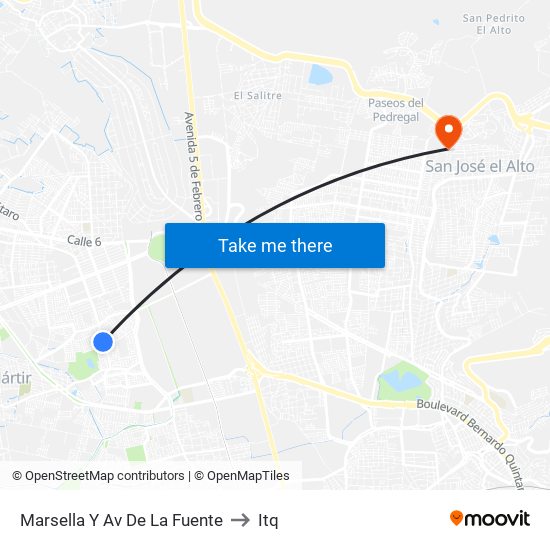 Marsella Y Av De La Fuente to Itq map