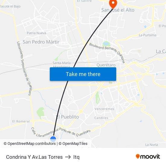 Condrina Y Av.Las Torres to Itq map