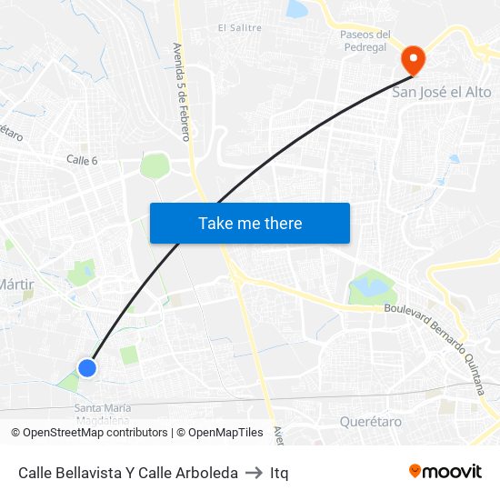 Calle Bellavista Y Calle Arboleda to Itq map