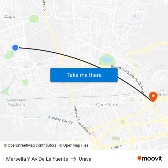 Marsella Y Av De La Fuente to Univa map