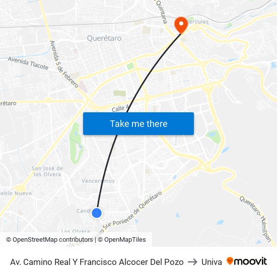 Av. Camino Real Y Francisco Alcocer Del Pozo to Univa map
