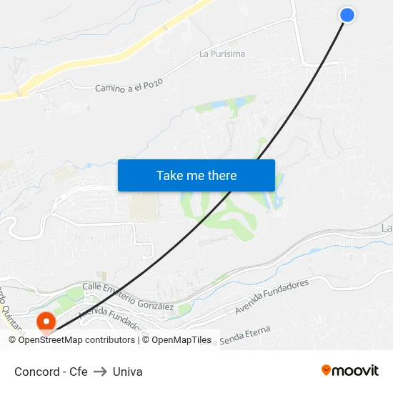 Concord - Cfe to Univa map