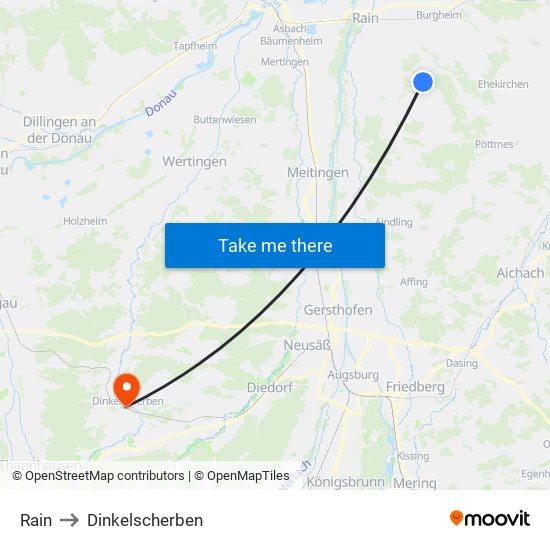 Rain to Dinkelscherben map