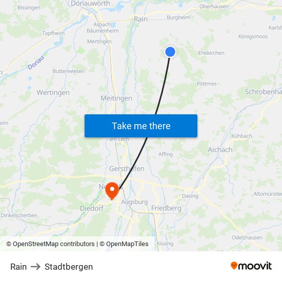 Rain to Stadtbergen map