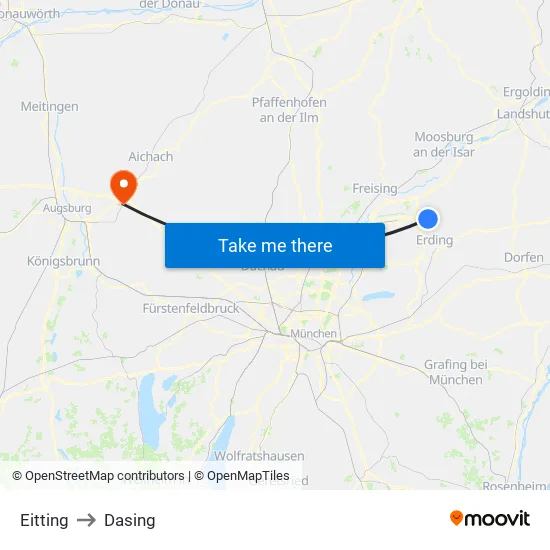 Eitting to Dasing map