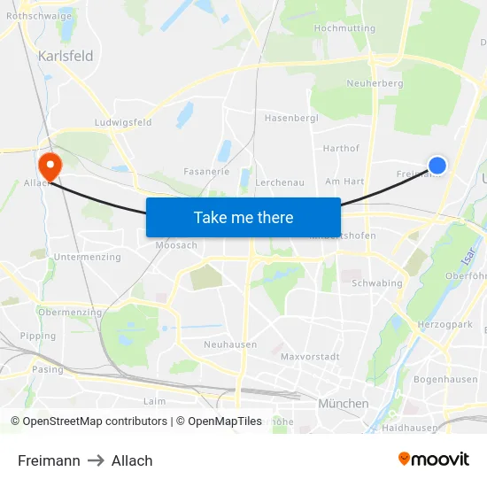 Freimann to Allach map