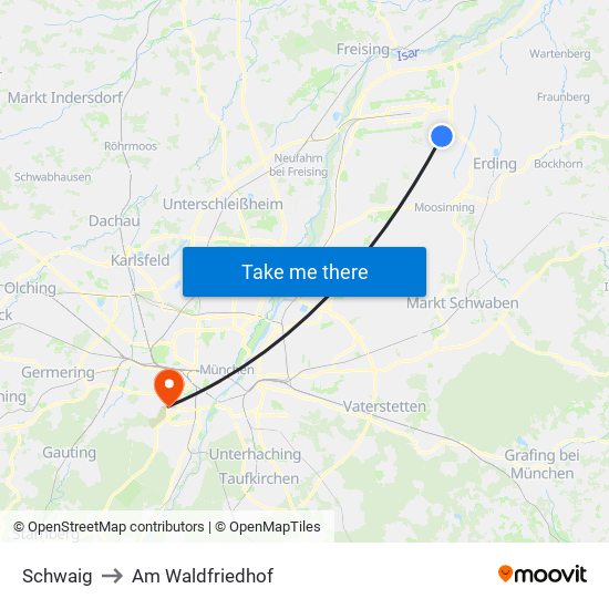 Schwaig to Am Waldfriedhof map