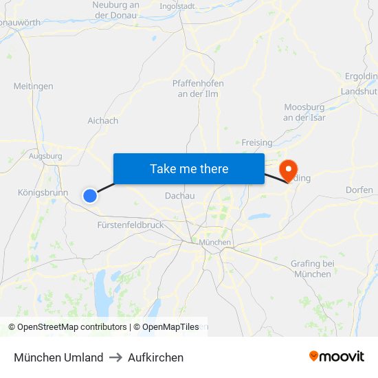 München Umland to Aufkirchen map
