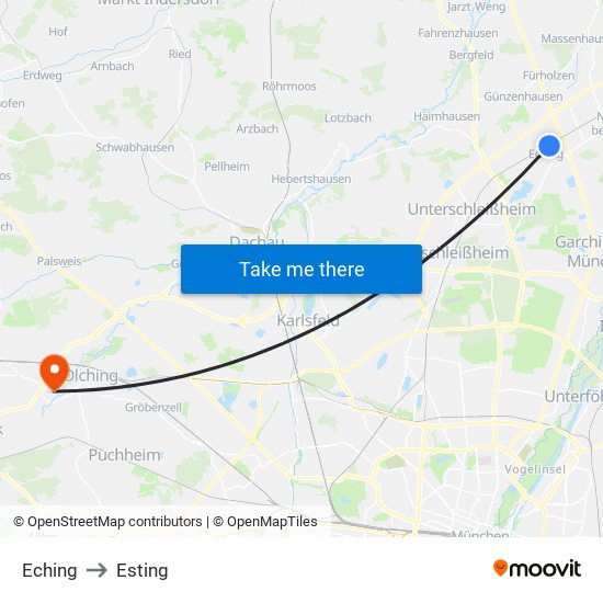 Eching to Esting map