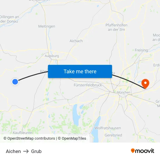 Aichen to Grub map