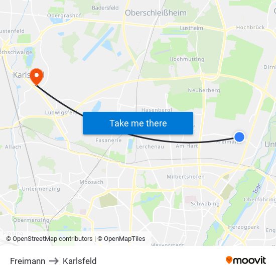 Freimann to Karlsfeld map