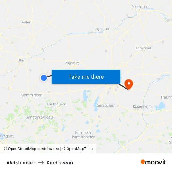 Aletshausen to Kirchseeon map