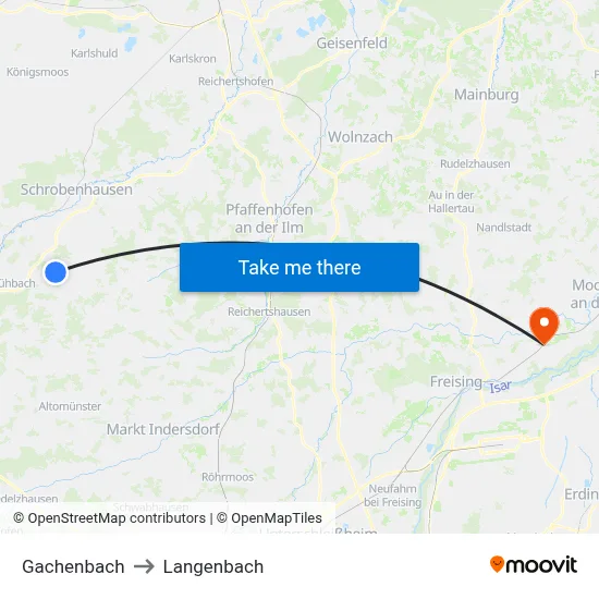 Gachenbach to Langenbach map