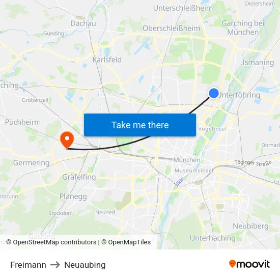 Freimann to Neuaubing map