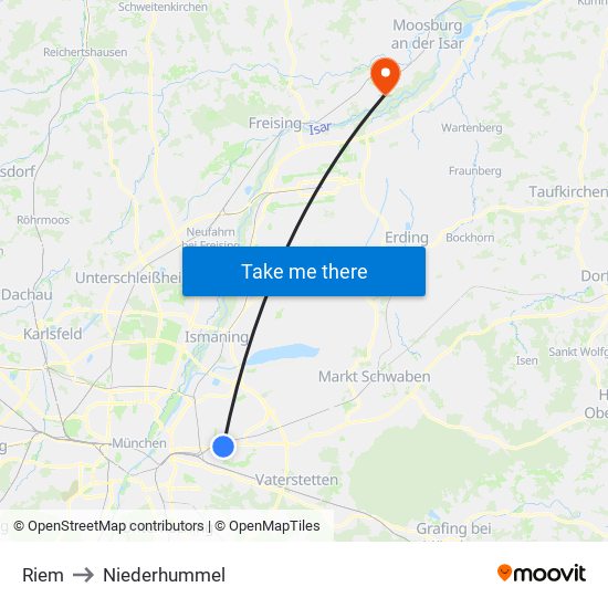 Riem to Niederhummel map