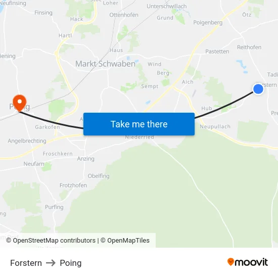 Forstern to Poing map