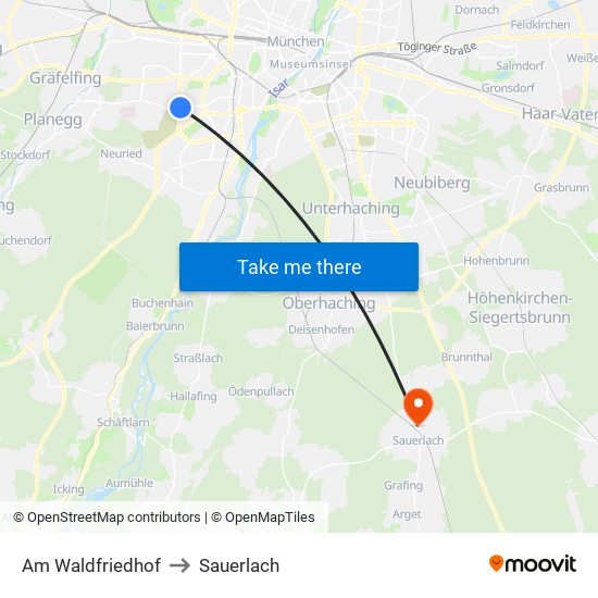 Am Waldfriedhof to Sauerlach map