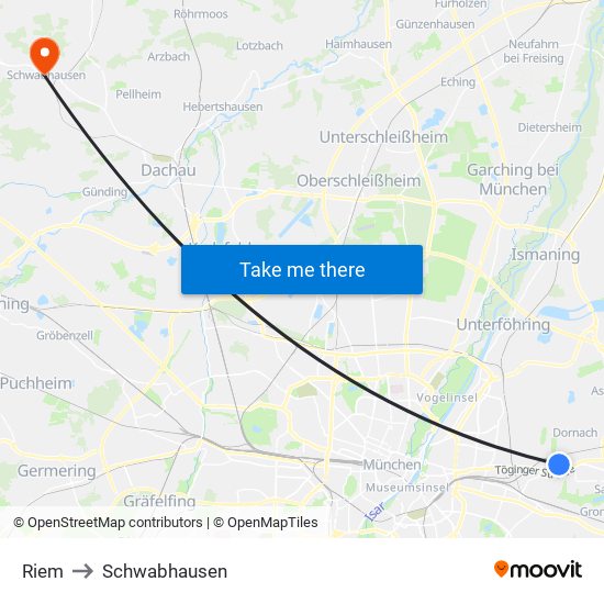 Riem to Schwabhausen map