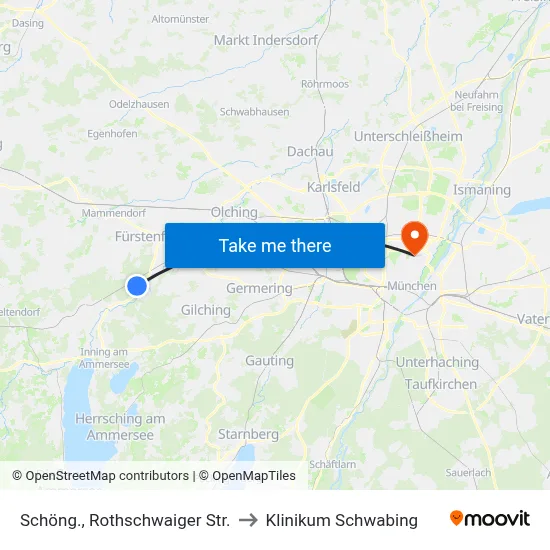 Schöng., Rothschwaiger Str. to Klinikum Schwabing map