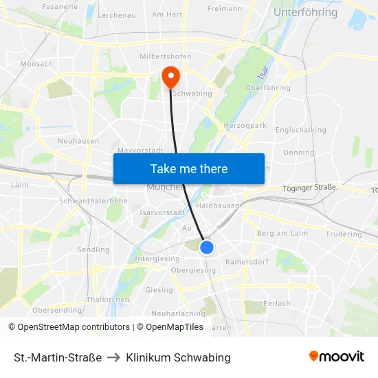 St.-Martin-Straße to Klinikum Schwabing map