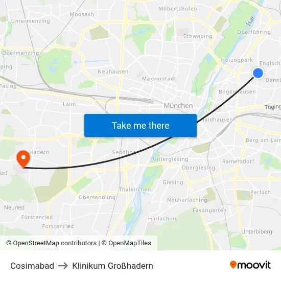 Cosimabad to Klinikum Großhadern map